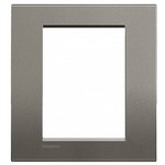 Рамка LivingLight, серый шелк, прямоугольная форма, итальянский стандарт, 3+3 модуля, Bticino