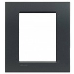 Рамка LivingLight, антрацит, прямоугольная форма, итальянский стандарт, 3+3 модуля, Bticino